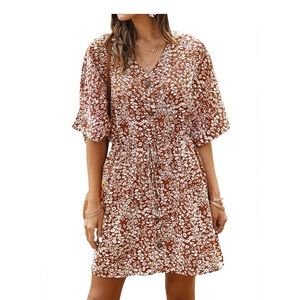 Women’s Floral Printed Boho Dress — New without tags